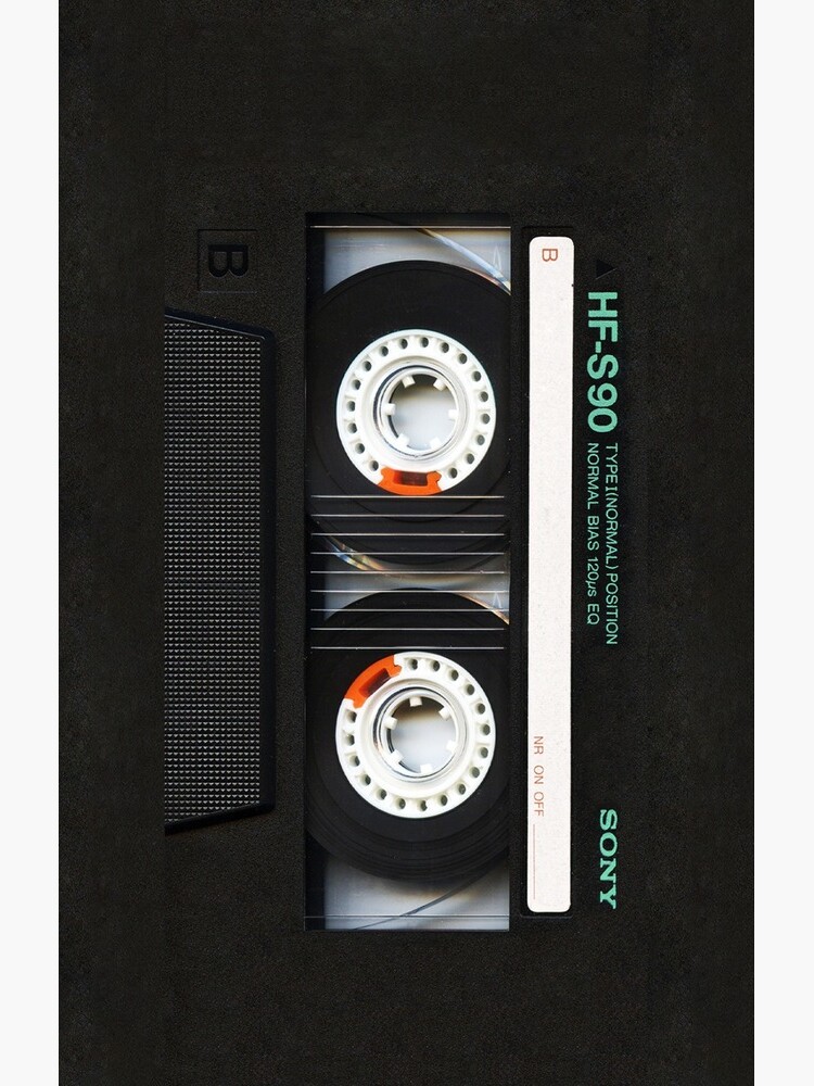 Classic retro Black cassette tape by GalihArt
