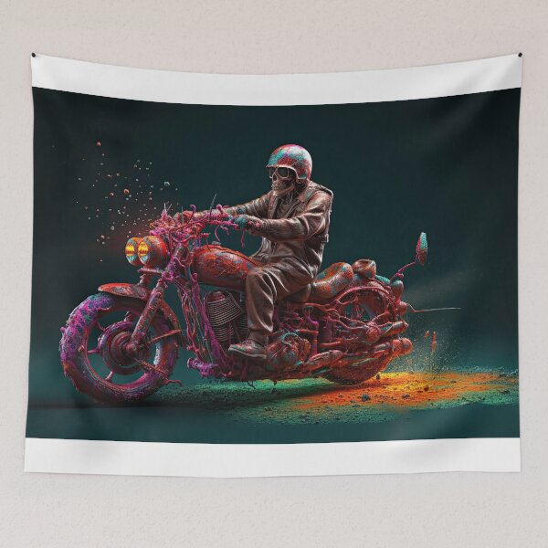 Item preview, Bad Ass Biker On A Bike Made of Paint designed and sold by Diego Re.