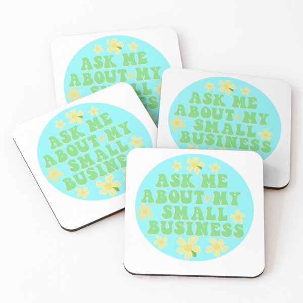 Item preview, Blue Ask me about my small business  designed and sold by Bizzybuys1.