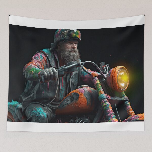 Item preview, Bad Ass BikerHit With Paint designed and sold by Diego Re.