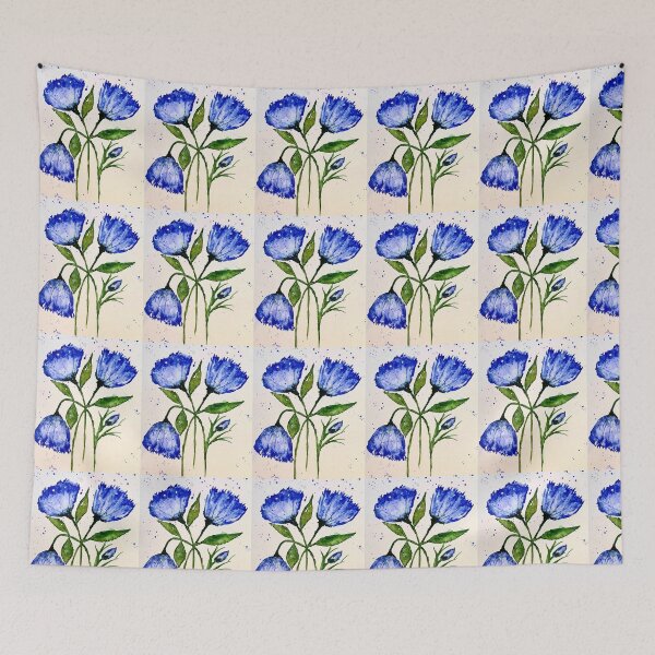 Item preview, Purple flowers.  designed and sold by watercolorsLiz.