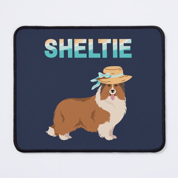 Item preview, Sheltie Dog in Summer Straw Hat designed and sold by SeasonalDogs.