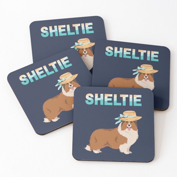Item preview, Sheltie Dog in Summer Straw Hat designed and sold by SeasonalDogs.