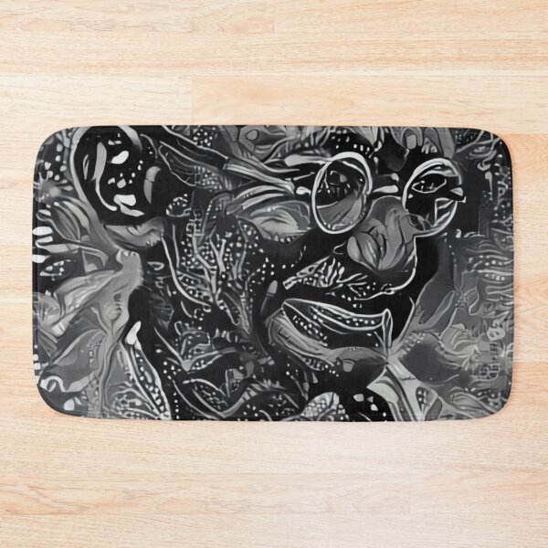 Item preview, Gandhi Floral B/W designed and sold by PlacidHinds.