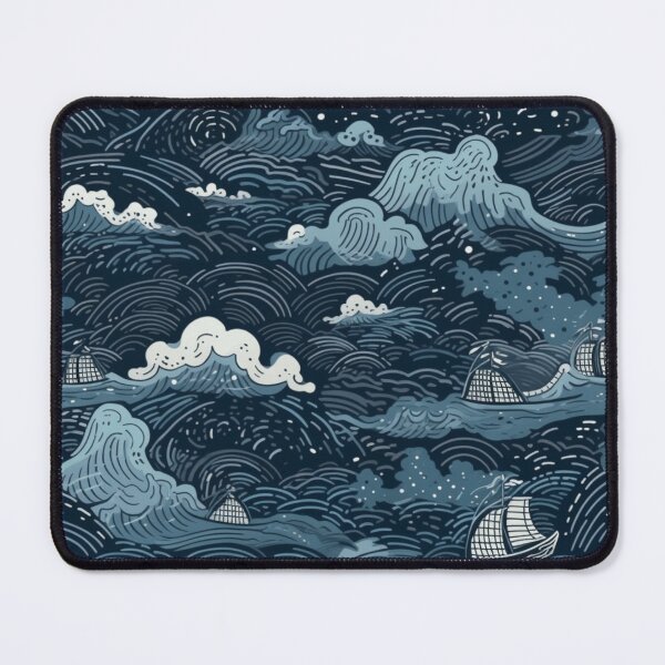 Item preview, A Stormy Ocean at Night Pattern designed and sold by StudioRedKoala.