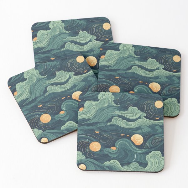 Item preview, A Stormy Ocean at Night Pattern designed and sold by StudioRedKoala.