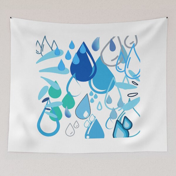 Item preview, Blue coloured drops. designed and sold by coffeeflavour.