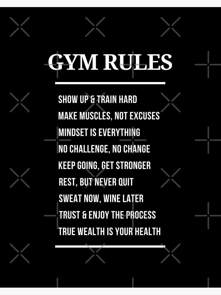 Gym rules Sign, Gym Quotes, Gym Poster, Workout Sign, Fitness motivation  art | Poster
