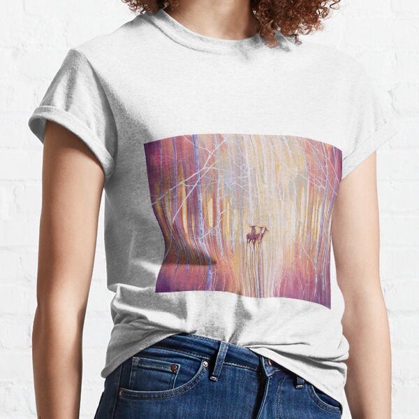 Manifestation - a winter woodland landscape with deer Classic T-Shirt