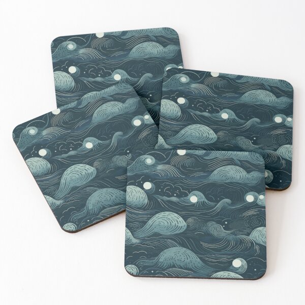 Item preview, A Stormy Ocean at Night Pattern designed and sold by StudioRedKoala.