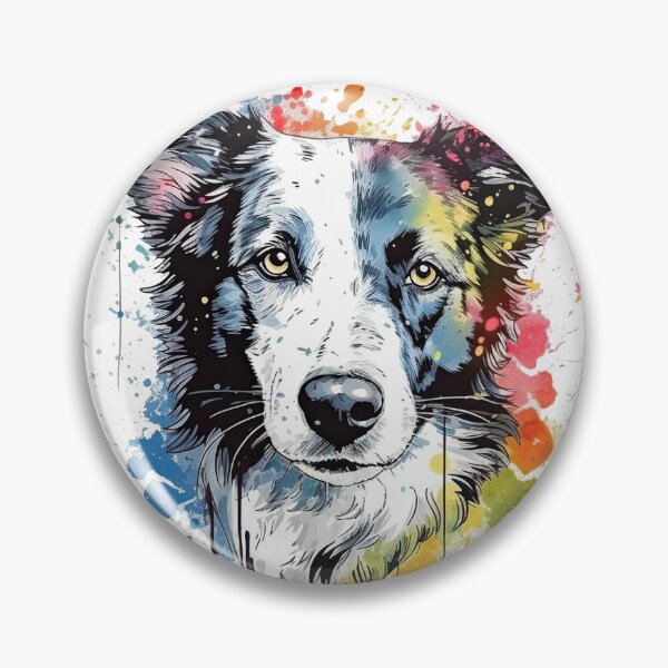 Item preview, Border Collie Canvas: Unique Mixed Media Art designed and sold by DooodleGod.