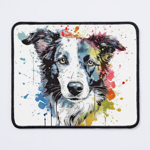 Item preview, Border Collie Canvas: Unique Mixed Media Art designed and sold by DooodleGod.