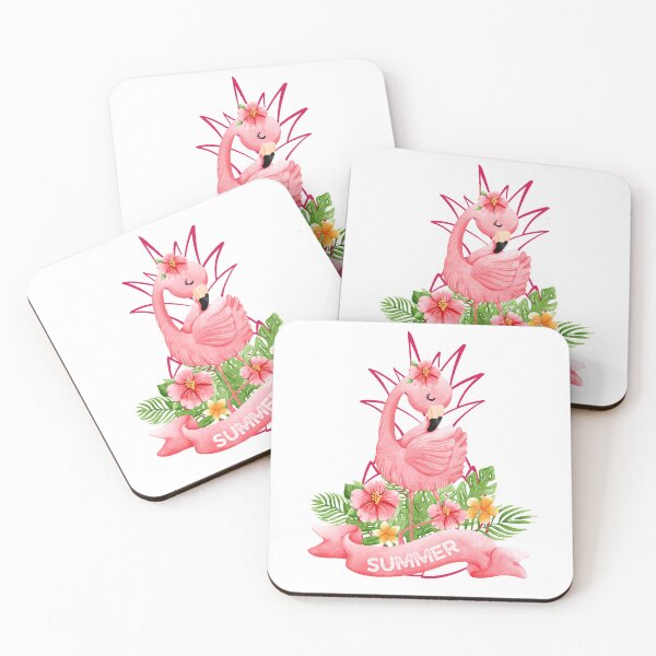 Item preview, summer patterns with flamingos and pineapples designed and sold by DFL-store.