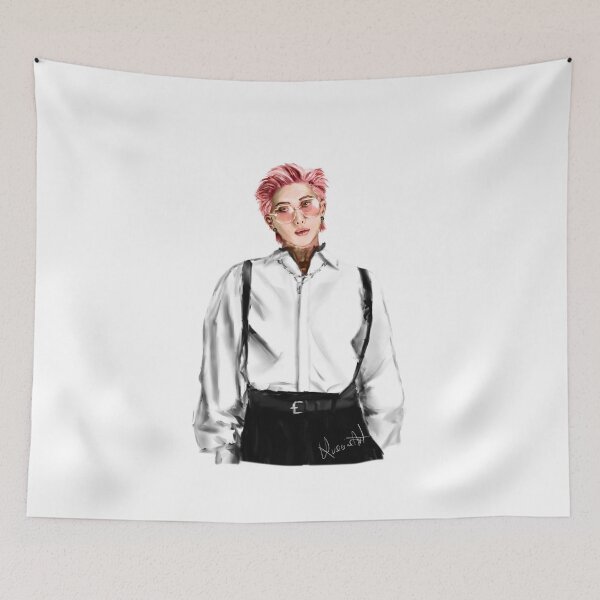 Item preview, Namjoon RM BTS fanart kpop portrait butter designed and sold by Krasiaart.