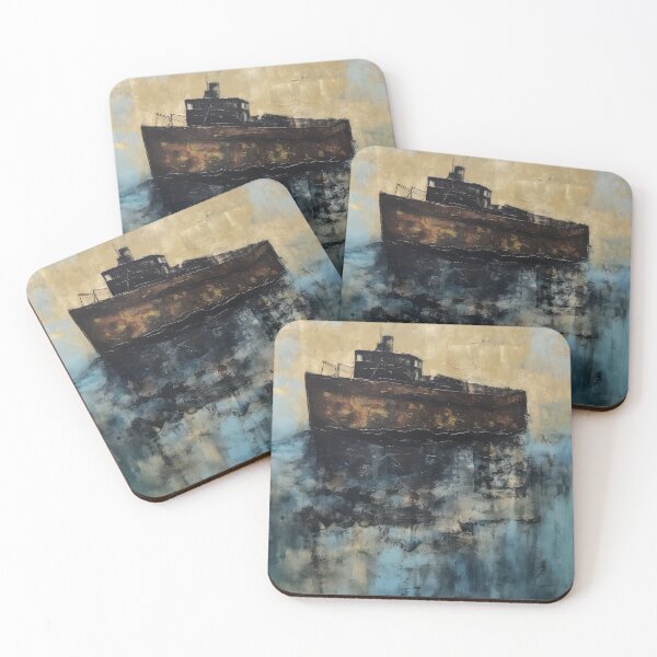Item preview, Rusty Barge - Weathered Maritime Relic designed and sold by Michael Bollin.