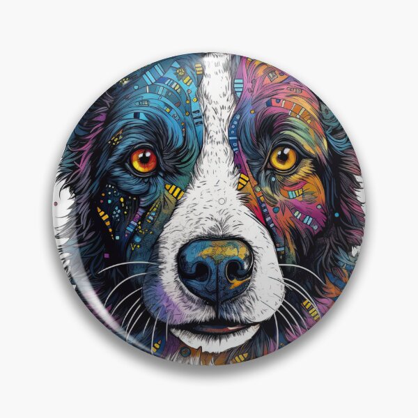 Item preview, Fuzzy Friend Border Collie Mixed Media Art designed and sold by DooodleGod.