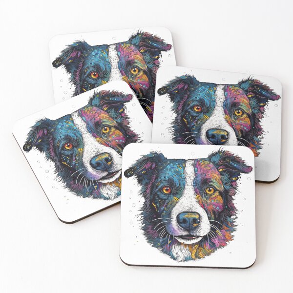 Item preview, Fuzzy Friend Border Collie Mixed Media Art designed and sold by DooodleGod.