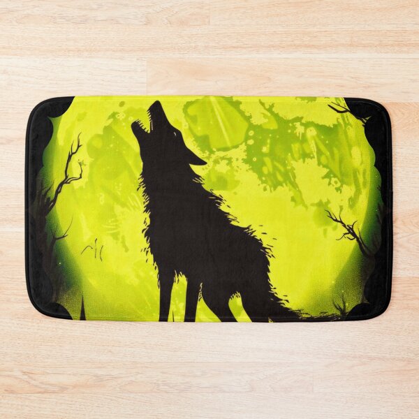 Item preview, Roaring Wolf in Green Moon designed and sold by JojoArtEvo.