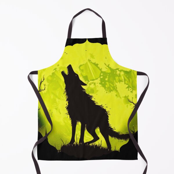 Item preview, Roaring Wolf in Green Moon designed and sold by JojoArtEvo.