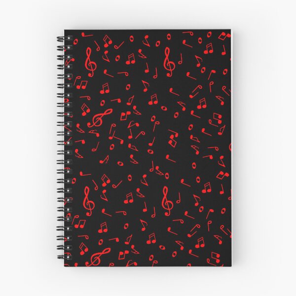 Item preview, Red Music Notes Pattern designed and sold by Deborah Camp.