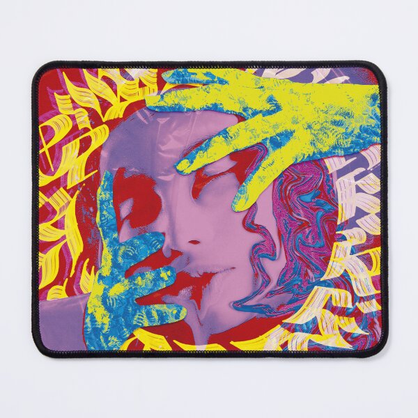 Item preview, Circular artistic calligraphy on melting woman (red and yellow) designed and sold by MixartDimension.