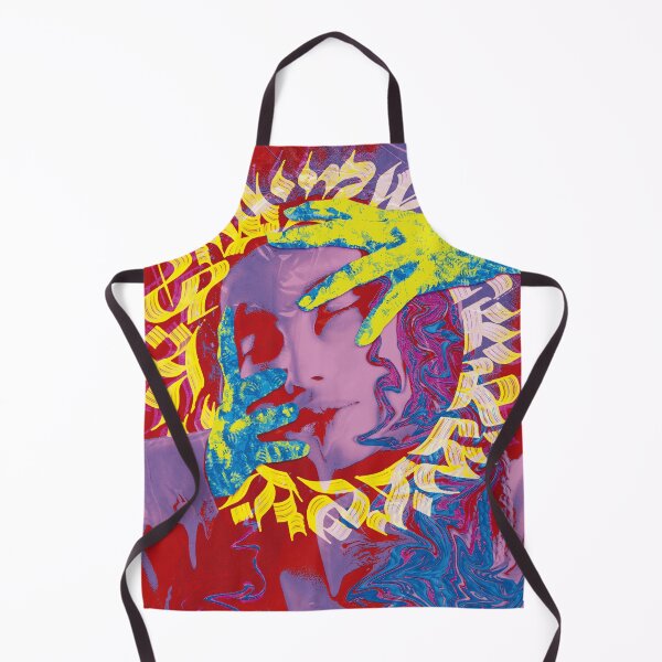 Item preview, Circular artistic calligraphy on melting woman (red and yellow) designed and sold by MixartDimension.