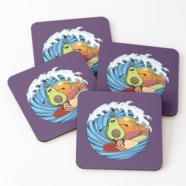Item preview, Funny avocado surfing on the beach waves  designed and sold by Donutlovers.