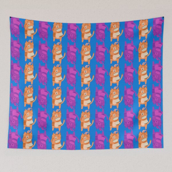 Item preview, Kitty Cats Napping in Gold and Purple Dreams designed and sold by SnarkyTeesMugs.