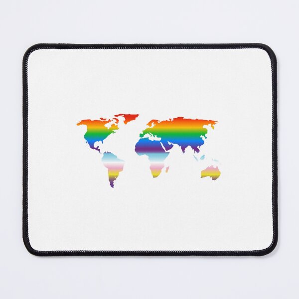 Item preview, Rainbow world map inclusive progress pride flag colors designed and sold by Inspirationmotivation.