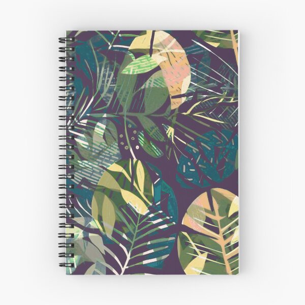 Item preview, Cannas and Tropical Leaves Pattern designed and sold by Monochrome-Dog.