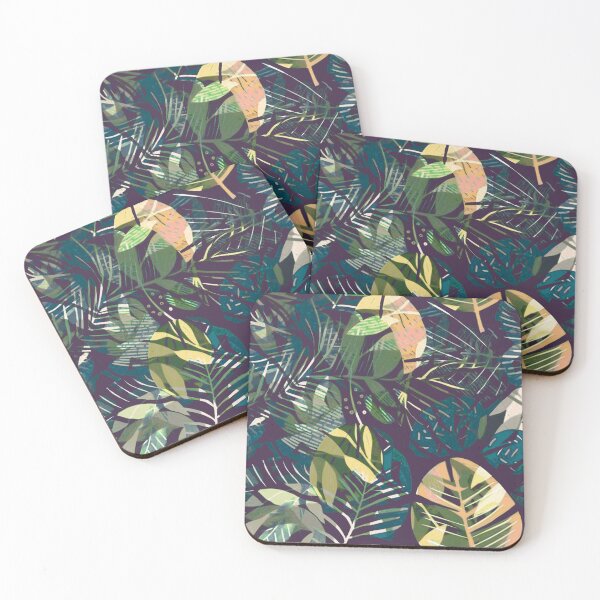 Item preview, Cannas and Tropical Leaves Pattern designed and sold by Monochrome-Dog.