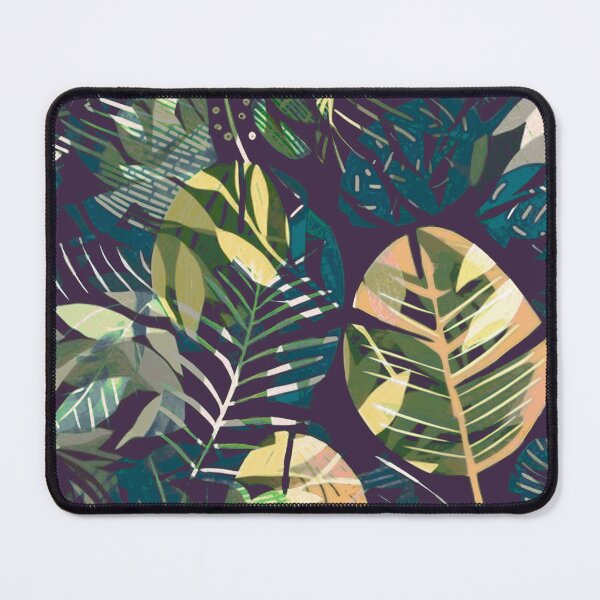 Item preview, Cannas and Tropical Leaves Pattern designed and sold by Monochrome-Dog.