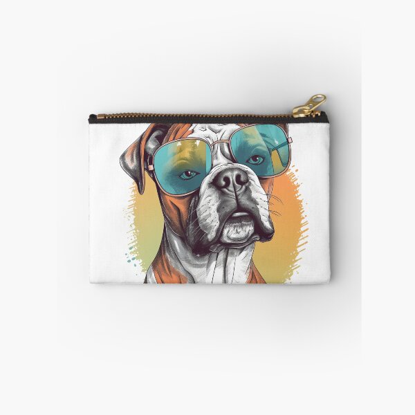 Item preview, White Boxer Dog Pop Art with Sunglasses 6 designed and sold by DiatomDesigns.