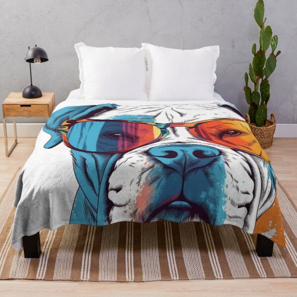 Item preview, White Boxer Dog Pop Art with Sunglasses 7 designed and sold by DiatomDesigns.