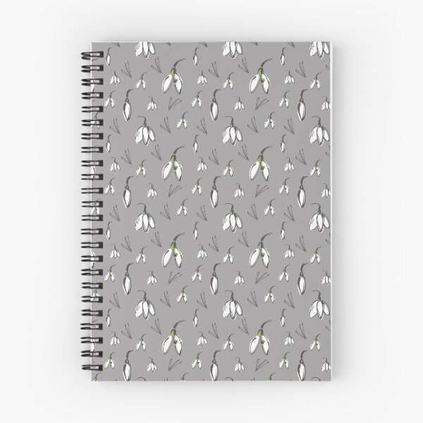 Item preview, Snowdrops Grey Regeneration - Spring Vibes - Repeat Pattern designed and sold by DinkyBeavers.