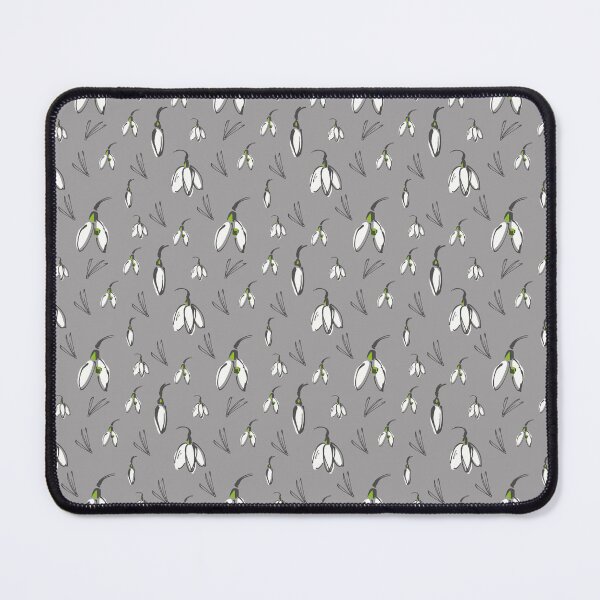 Item preview, Snowdrops Grey Regeneration - Spring Vibes - Repeat Pattern designed and sold by DinkyBeavers.
