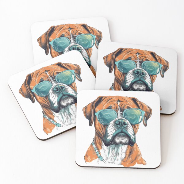 Item preview, Fawn Boxer Dog Pop Art with Sunglasses 7 designed and sold by DiatomDesigns.
