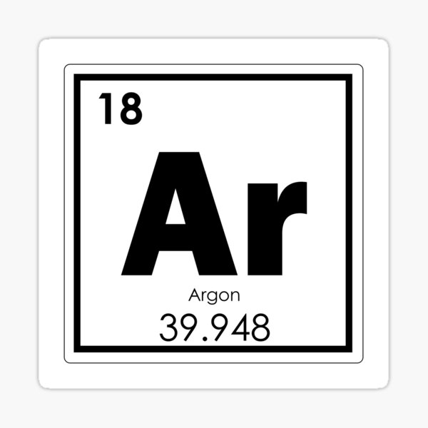Аргон в таблице менделеева Argon Stickers for Sale Redbubble