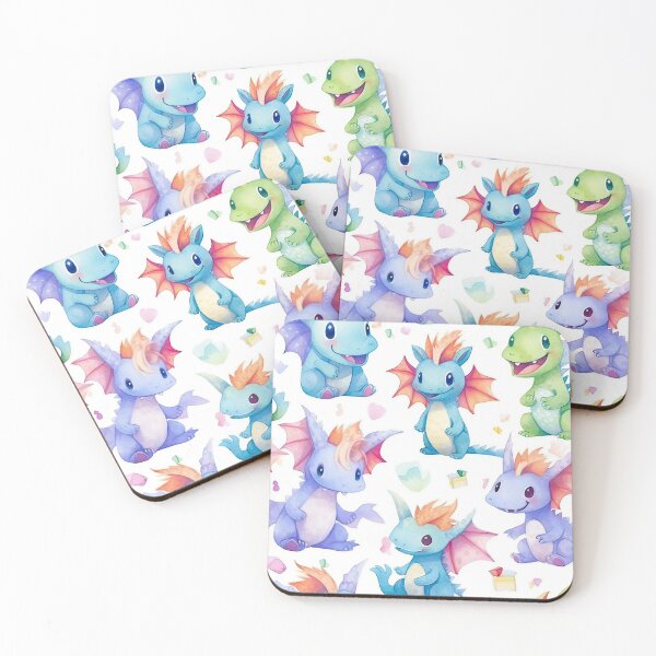 Item preview, Cute and Adorable Baby Watercolor Dragons designed and sold by ETconnections.
