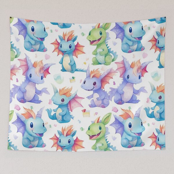 Item preview, Cute and Adorable Baby Watercolor Dragons designed and sold by ETconnections.