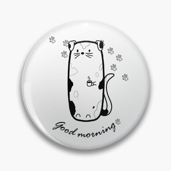 Item preview, Small/ Cute/ Funny/ Fantasy/ Creature/ Simple/ Minimalist/ Black and White/ dog sitting and drinking coffee/ tea in the morning designed and sold by Terrafilli.