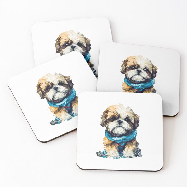 Item preview, happy smiling shih tzu puppy cute adorable furry playful designed and sold by JanChryzostom.