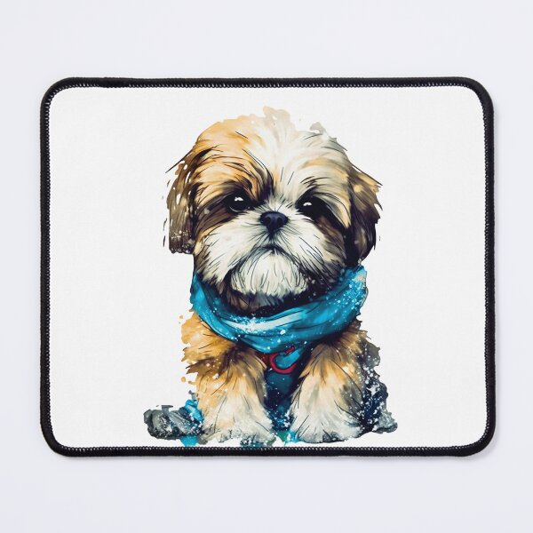 Item preview, happy smiling shih tzu puppy cute adorable furry playful designed and sold by JanChryzostom.