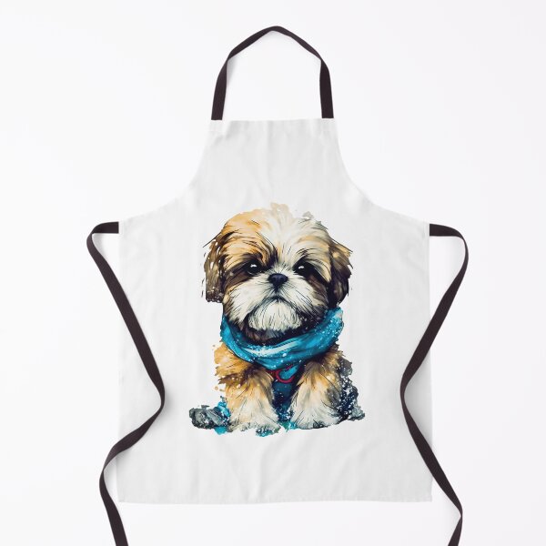 Item preview, happy smiling shih tzu puppy cute adorable furry playful designed and sold by JanChryzostom.