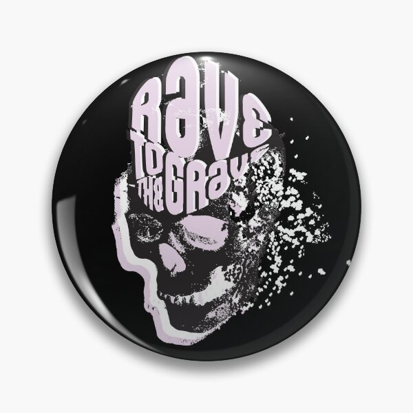 Item preview, Rave to the Grave Skull design 2 designed and sold by DesmoxDesigns.