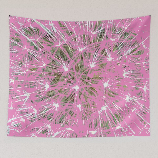 Item preview, Pink dandelion print designed and sold by Susan Gallup.