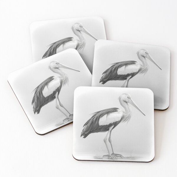 Item preview, Black and white Stork drawing designed and sold by Pencil-Art.