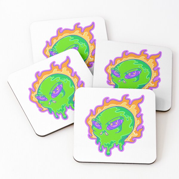 Item preview, Alien Head Burn Psychedelic designed and sold by yoy-vector.