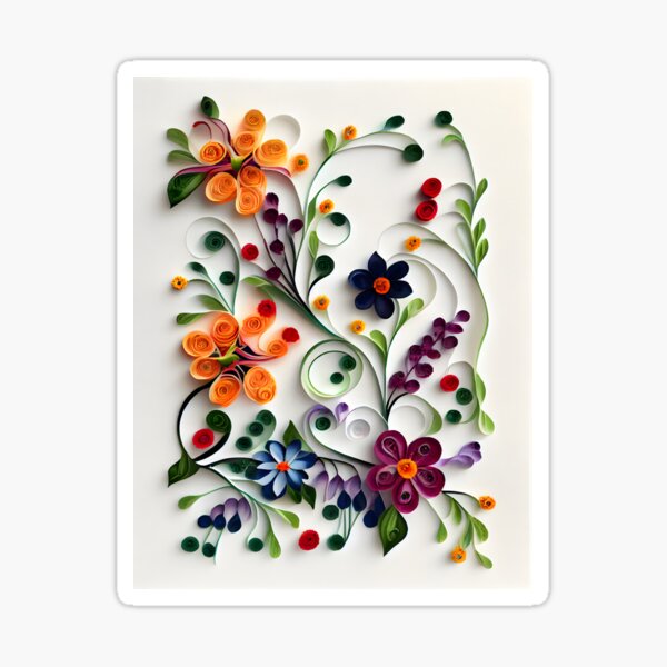 Item preview, Paper Cut Flowers 01 designed and sold by Zanoozi Art Prints.