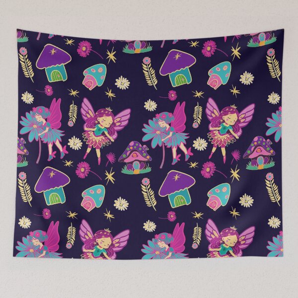 Item preview, Enchanting Flower Fairy Illustration: Vibrant and Magical Pattern Design designed and sold by Lubellebubble20.